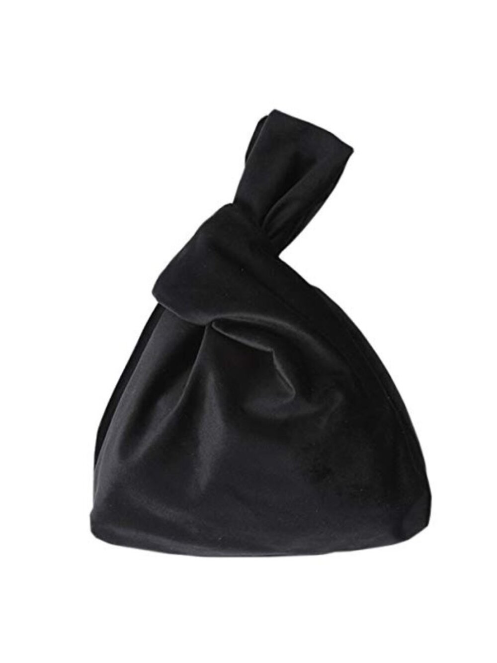 Luxury Velvet Wristlet Clutch Knot Closure Cosmetic Pouch Evening Bag